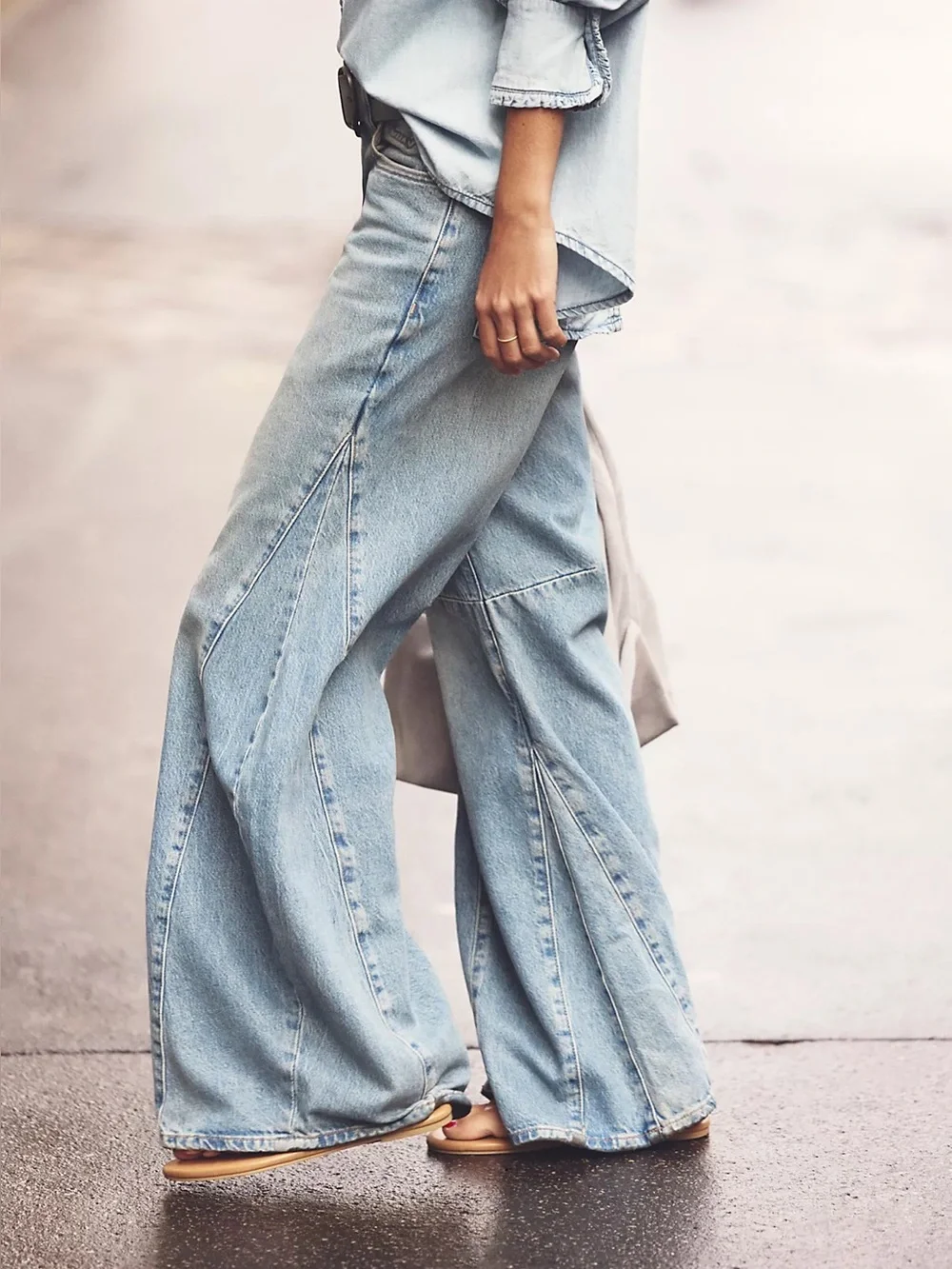 Free People Eden High Slouchy Flare Jeans